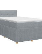 vidaXL Posteľ boxspring s matracom Svetlosivá 120 x 190 cm Látka