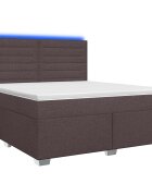 vidaXL Posteľ boxspring s matracom Tmavohnedá 180 x 200 cm Látka