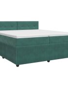 vidaXL Posteľ boxspring s matracom Tmavozelená 200 x 200 cm Zamat