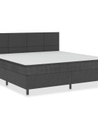vidaXL Posteľ boxspring tmavošedá látková 200x200 cm