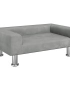 vidaXL Posteľ pre psa bledosivá 70x45x265 cm zamat