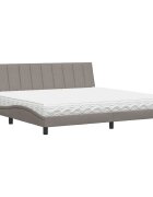 vidaXL Posteľ s matracom Hanko sivohnedá 200x200 cm látka