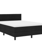 vidaXL Posteľ s pružinovým rámom Čierna 140 x 190 cm látka