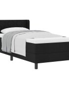 vidaXL Posteľ s pružinovým rámom Čierny 200 x 90 cm látka