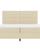 vidaXL Posteľ s pružinovým rámom Krémová 200 x 200 cm látka