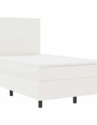 vidaXL Posteľ s pružinovým rámom Krémová a biela 120 x 190 cm
