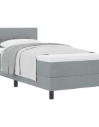 vidaXL Posteľ s pružinovým rámom Svetlosivá 100 x 200 cm látka