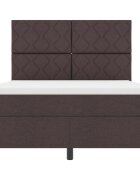 vidaXL Posteľ s pružinovým rámom Tmavo hnedá 160 x 200 cm látka