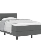 vidaXL Posteľ s pružinovým rámom Tmavo šedá 120 x 190 cm látka