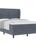 vidaXL Posteľ s pružinovým rámom Tmavo šedá 200 x 140 cm Zamat