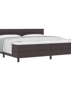 vidaXL Posteľ s pružinovým rámom Tmavohnedá 200 x 200 cm látka