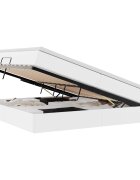 vidaXL Postel s úložným prostorem a matrací Biela 200 x 200 cm