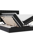 vidaXL Postel s úložným prostorem a matrací Čierna 180 x 200 cm