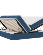 vidaXL Postel s úložným prostorem a matrací Modrá 180 x 200 cm