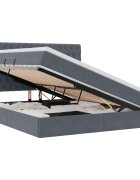 vidaXL Postel s úložným prostorem a matrací Tmavo šedá 180 x 200 cm
