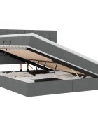 vidaXL Postel s úložným prostorem a matrací Tmavo šedá 180 x 200 cm