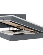 vidaXL Postel s úložným prostorem a matrací Tmavo šedá 200 x 200 cm