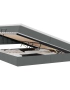 vidaXL Postel s úložným prostorem a matrací Tmavo šedá 200 x 200 cm