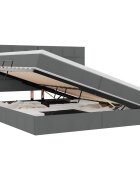 vidaXL Postel s úložným prostorem a matrací Tmavo šedá 200 x 200 cm