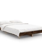 vidaXL Posteľný rám bez matraca dymový dub 120x190 cm borovicový masív