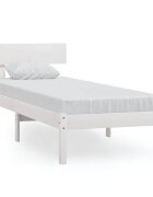 vidaXL Posteľný rám biely drevený masív 75x190cm malé jednolôžko