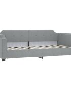 vidaXL Posteľný rám bledosivý 90x200 cm látka