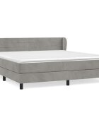 vidaXL Posteľný rám boxsping s matracom bledosivý 160x200 cm zamat