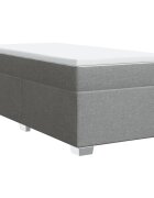 vidaXL Posteľný rám boxsping s matracom bledosivý 90x190 cm látka