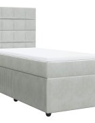 vidaXL Posteľný rám boxsping s matracom bledosivý 90x190 cm zamat