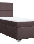 vidaXL Posteľný rám boxsping s matracom hnedý 80x200 cm látka