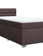 vidaXL Posteľný rám boxsping s matracom hnedý 80x200 cm látka