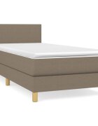 vidaXL Posteľný rám boxsping s matracom sivohnedý 80x200 cm látka