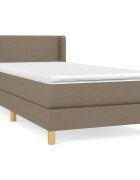 vidaXL Posteľný rám boxsping s matracom sivohnedý 90x200 cm látka
