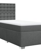 vidaXL Posteľný rám boxsping s matracom tmavosivý 80x200 cm látka