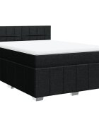 vidaXL Posteľný rám boxspring s matracom čierny 160x200 cm látka