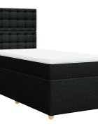 vidaXL Posteľný rám boxspring s matracom čierny 80x200 cm látka