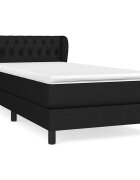 vidaXL Posteľný rám boxspring s matracom čierny 90x200 cm látka