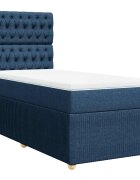 vidaXL Posteľný rám boxspring s matracom modrý 90x190 cm látka