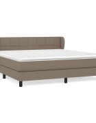 vidaXL Posteľný rám boxspring s matracom sivohned 160x200 cm látka