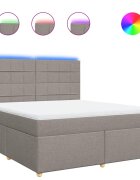 vidaXL Posteľný rám boxspring s matracom sivohned 180x200 cm látka