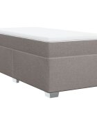 vidaXL Posteľný rám boxspring s matracom sivohnedý 90x190 cm látka