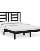 vidaXL Posteľný rám čierny borovicový masív 140x190 cm