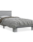 vidaXL Posteľný rám dub sonoma 75x190 cm kompozitné drevo a kov