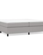 vidaXL Posteľný rám s boxspringom bledosivá 200x200 cm látka