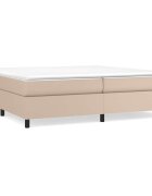 vidaXL Posteľný rám s boxspringom kapučínový 200x200 cm umelá koža