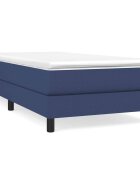 vidaXL Posteľný rám s boxspringom Modrá 90x200 cm Látka