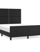 vidaXL Posteľný rám s čelom čierny 140x200 cm umelá koža