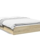 vidaXL Posteľný rám so zásuvkami dub sonoma 140x190cm kompozitné drevo