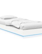 vidaXL Posteľový rám s LED Biela 80 x 200 cm Kompozitné drevo