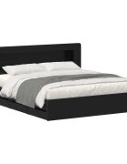vidaXL Posteľový rám s úložným priestorom a čelom Čierna 180 x 200 cm